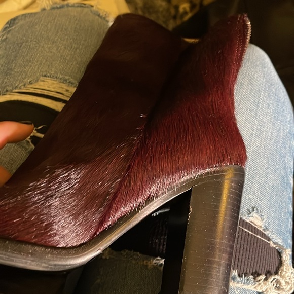 Allsaints gorgeous:  Oxblood Hessian calf hair  boot - Picture 7 of 9